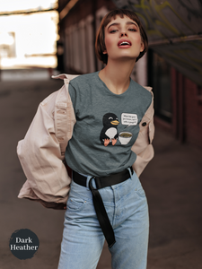 Ramen T-shirt: "When Life Gives You Ramen, Eat It With a Penguin!" - Japanese Foodie Shirt with Cute Ramen Art