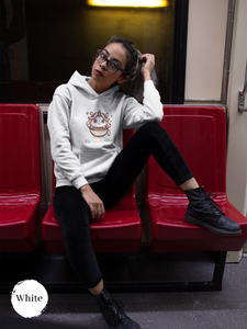 Ramen Hoodie with Unicorn Illustration: Asian Food Hoodie with Ramen Art and "Ramenicorn" Pun