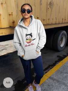 Ramen Hoodie - Ramentic Feline Delight: A Purr-fect Combination of Ramen Art and Asian Food Hoodie for Foodie Cat Lovers