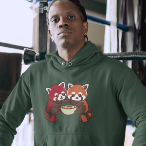 Ramen Hoodie with Red Pandas: Asian Food and Ramen Art Sweatshirt