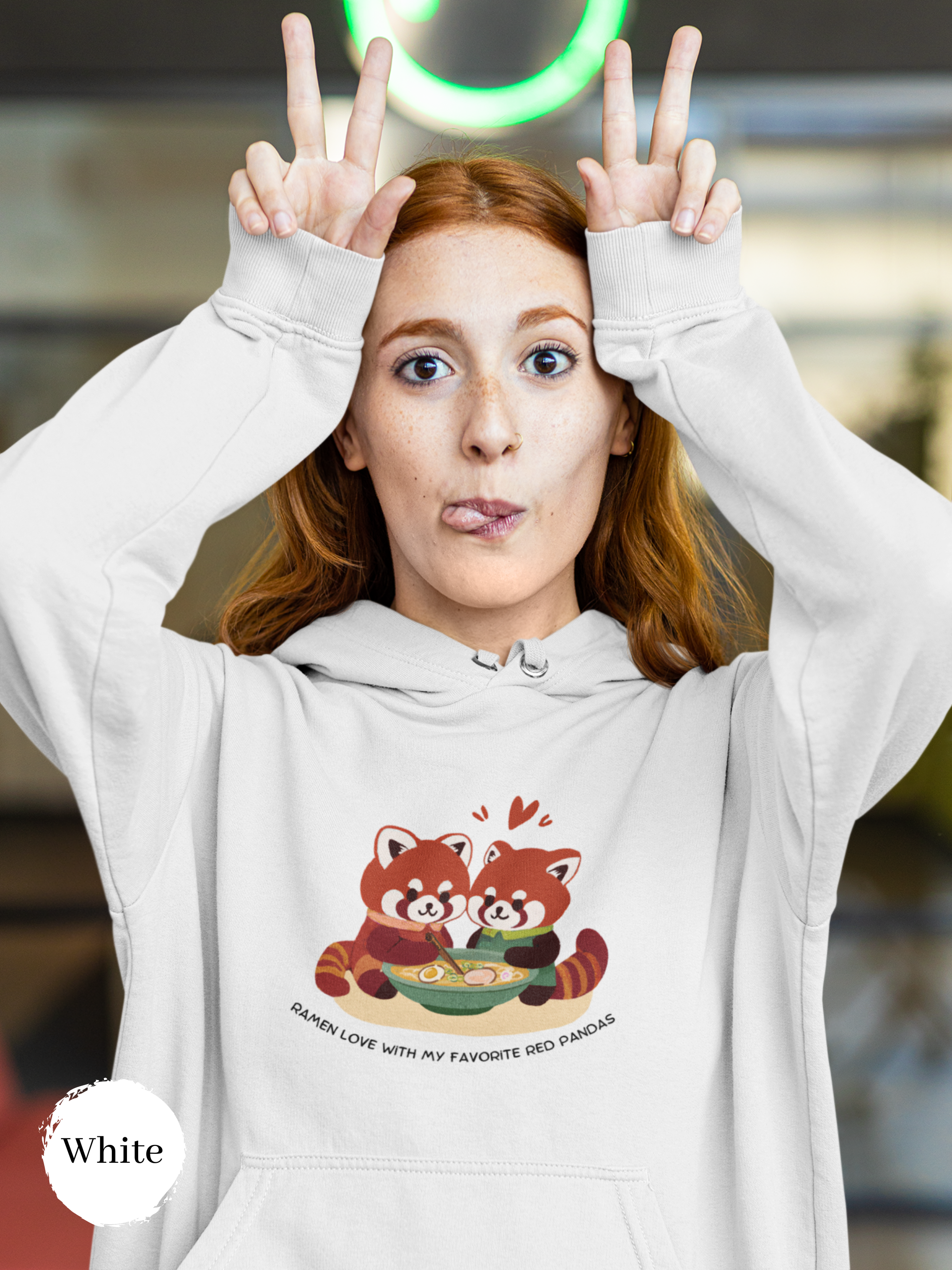 Ramen Hoodie: Red Panda Love Edition - A Foodie Hoodie for Fans of Ramen Art and Asian Cuisine