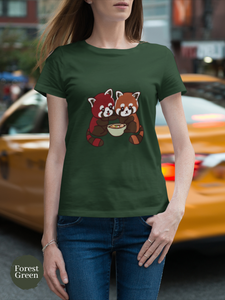 Ramen T-shirt: Cute Red Pandas Sharing a Bowl of Ramen - Japanese Foodie Shirt with Ramen Art