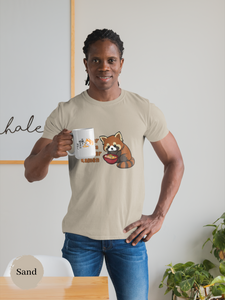 Ramen T-shirt with Red Panda: Japanese Foodie Shirt Featuring Lesser Panda Greater Ramen Art