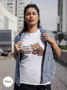 Ramen T-shirt with Red Panda: Japanese Foodie Shirt Featuring Lesser Panda Greater Ramen Art