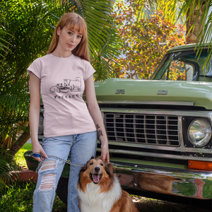 Ramen Friends T-Shirt: Japanese Foodie Shirt with Cat and Shiba Inu Illustration and Ramen Art featuring "Friends Forever"