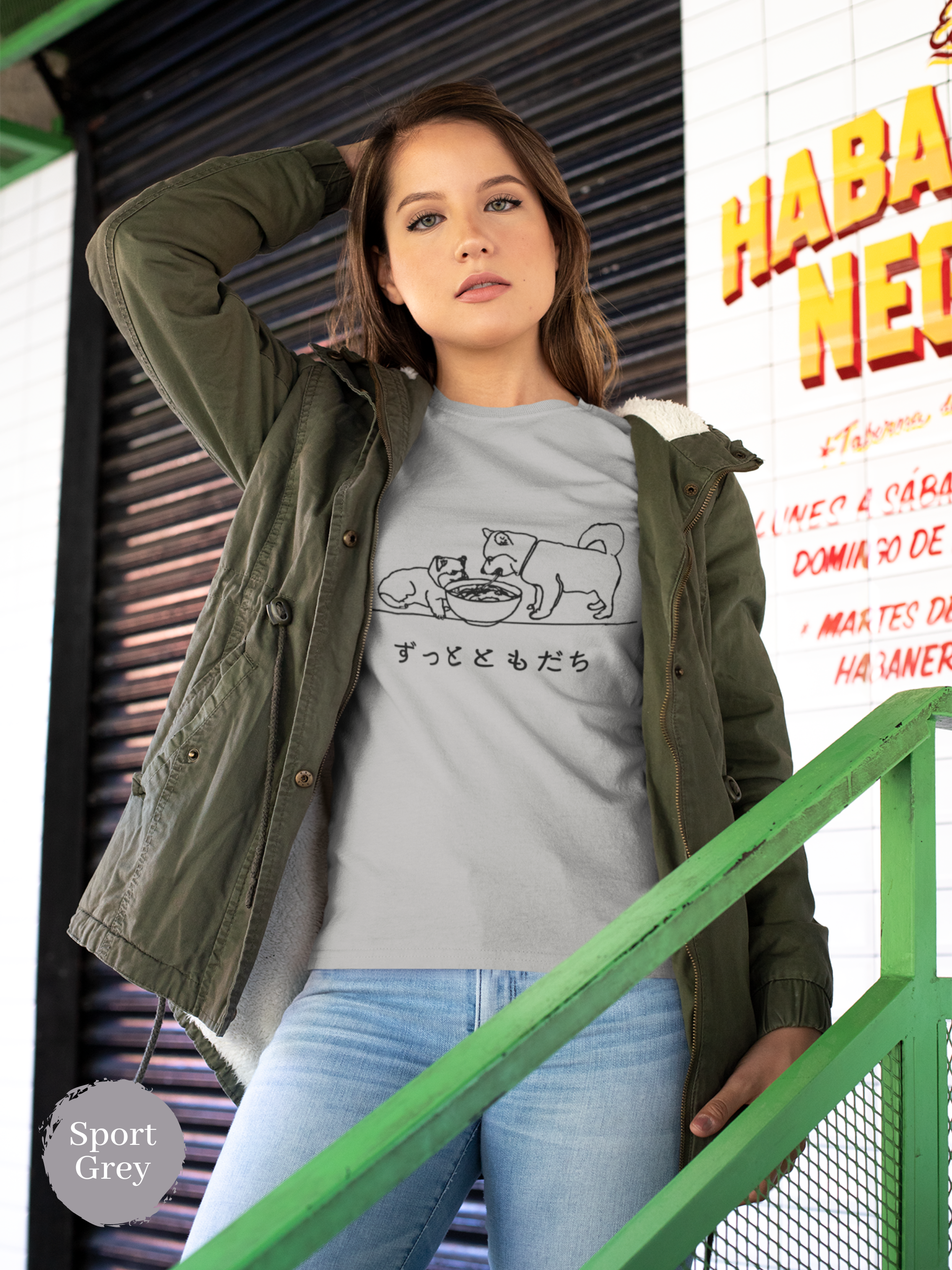 Ramen Friends T-Shirt: Japanese Foodie Shirt with Cat and Shiba Inu Illustration and Ramen Art featuring "Friends Forever"