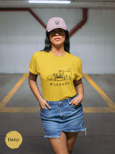 Ramen Friends T-Shirt: Japanese Foodie Shirt with Cat and Shiba Inu Illustration and Ramen Art featuring "Friends Forever"