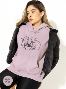 Ramen Hoodie: Noodle Gazing Duo - A Cute and Playful Asian Food Hoodie with a Pun Twist