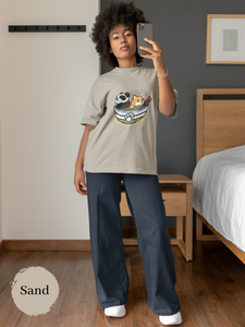 Ramen T-Shirt with Panda and Shiba Inu in a Bowl: Japanese Foodie Shirt with Ramen Art