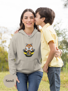 Ramen Hoodie: Grumpy Shiba Inu Guards His Noodles Asian Food Hoodie with Ramen Art and Pun Design
