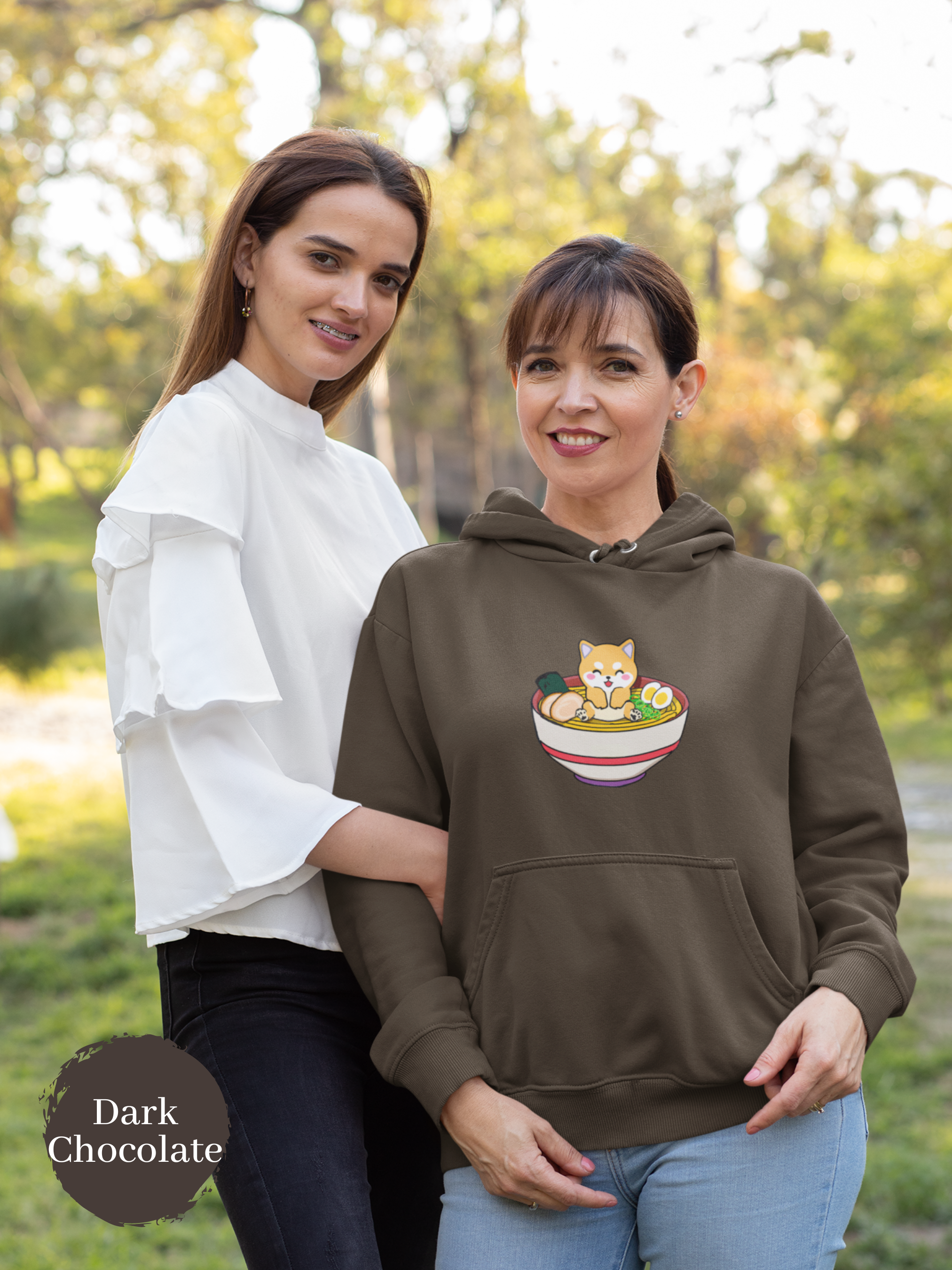 Ramen Hoodie: Cute Shiba Inu in a Bowl of Noodles - A Must-Have for Foodie Hoodies and Ramen Art Fans