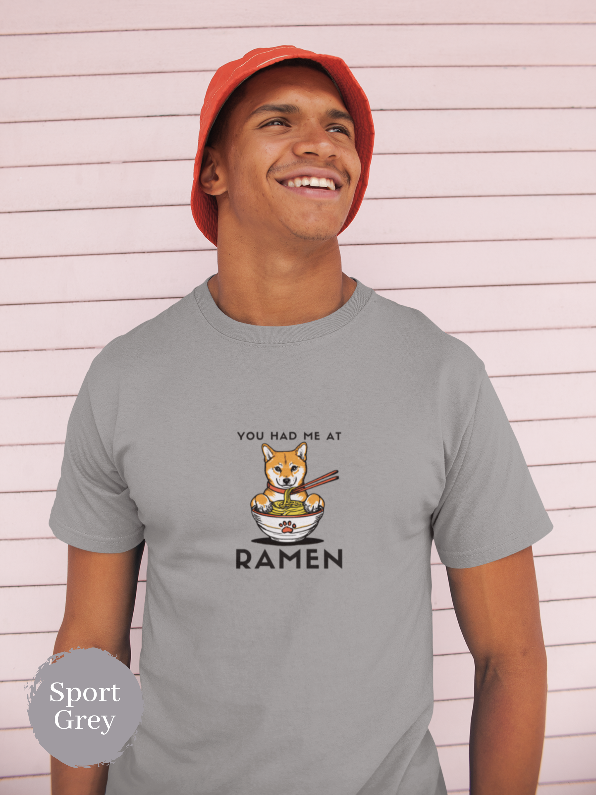 Ramen T-shirt with Shiba Inu Illustration: You Had Me at Ramen - Japanese Foodie Shirt for Ramen Art Fans