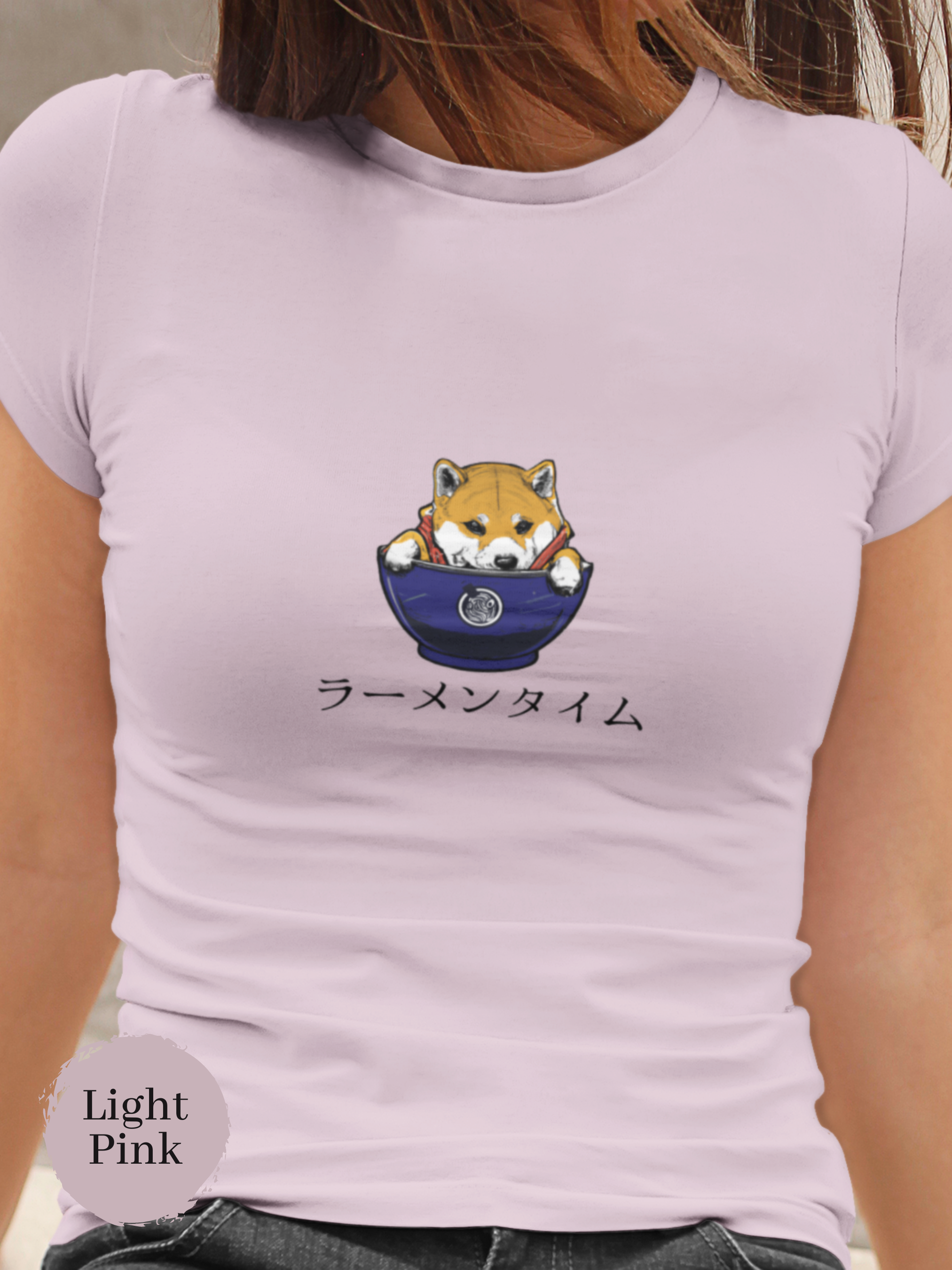 Ramen T-shirt: Ramen Time - Shiba Inu Guarding the Perfect Bowl - Japanese Foodie Shirt with Ramen Art