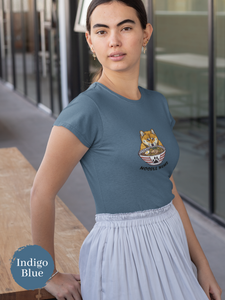 Ramen T-shirt: Noodle Noms with Shiba Inu Japanese Foodie Shirt with Ramen Art