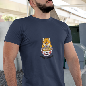 Ramen T-shirt: Noodle Noms with Shiba Inu Japanese Foodie Shirt with Ramen Art