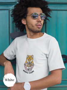 Ramen T-shirt: Noodle Noms with Shiba Inu Japanese Foodie Shirt with Ramen Art