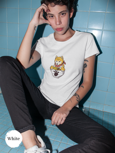 Ramen Shiba Inu T-Shirt: Japanese Foodie Shirt with Cute Dog Illustration and Ramen Art