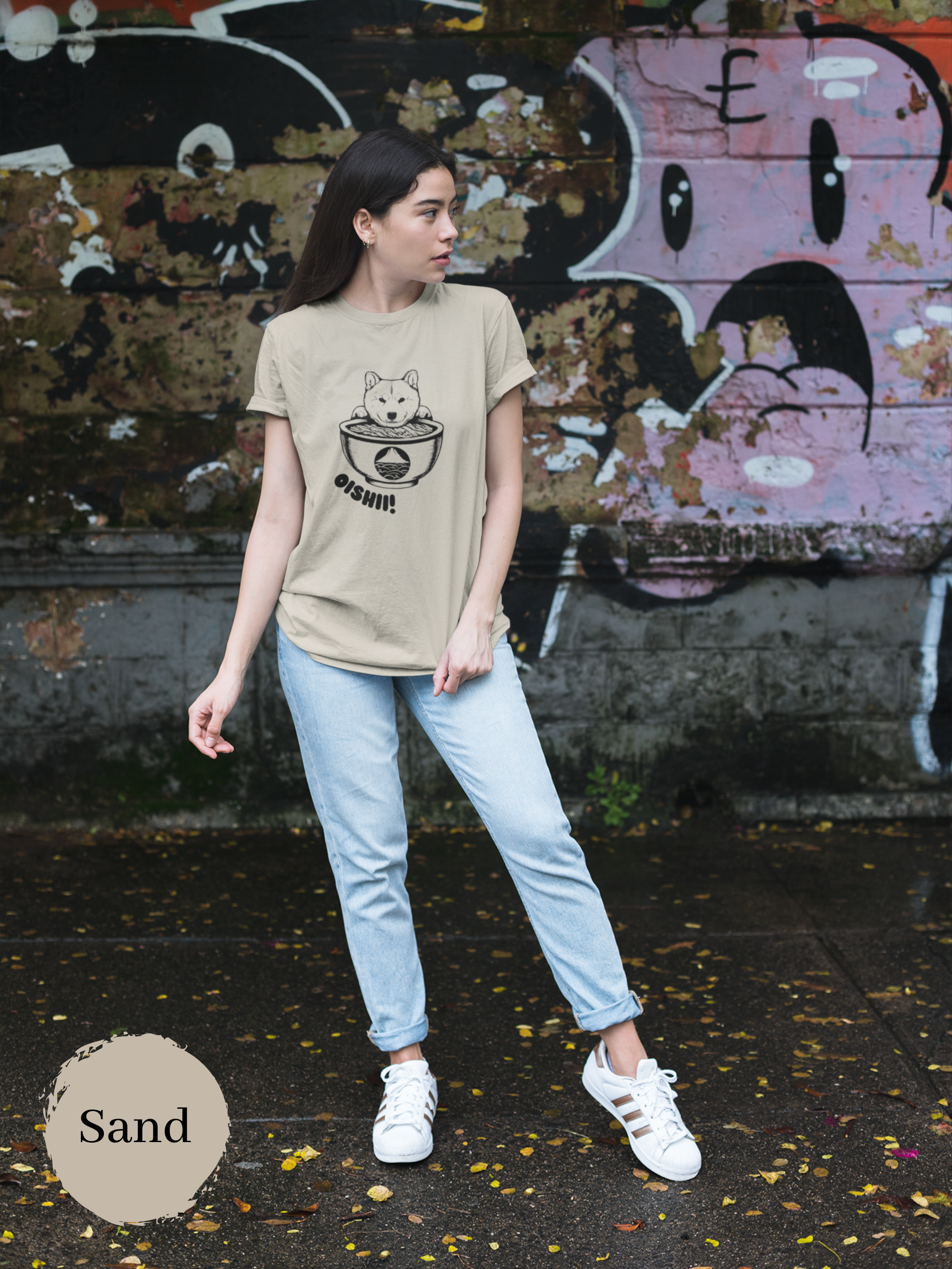 Ramen Art T-shirt: Oishii Shiba Inu Protecting Japanese Foodie Shirt