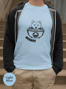 Ramen Art T-shirt: Oishii Shiba Inu Protecting Japanese Foodie Shirt