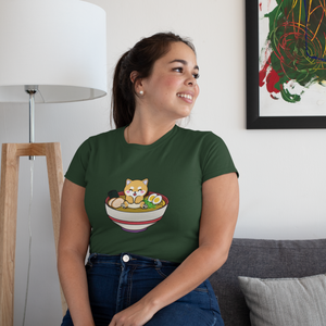 Ramen T-shirt: Japanese Foodie Shirt with Adorable Shiba Inu Ramen Art for Ramen Lovers