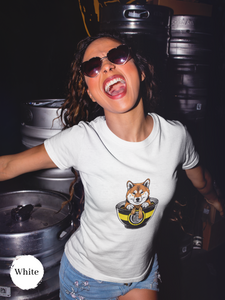 Ramen T-Shirt with Shiba Inu Protector: Japanese Foodie Shirt for Ramen Lovers with Ramen Art