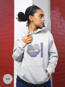 Ramen Hoodie - Noodle Loving Kitty Cats: A Foodie's Dream Asian-Inspired Pun Hoodie