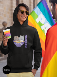 Ramen Hoodie - Noodle Loving Kitty Cats: A Foodie's Dream Asian-Inspired Pun Hoodie