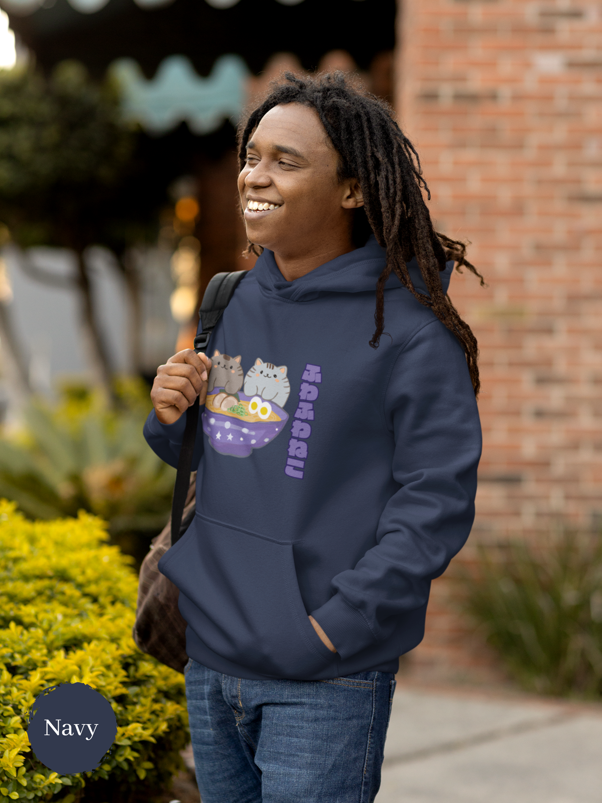 Ramen Hoodie - Noodle Loving Kitty Cats: A Foodie's Dream Asian-Inspired Pun Hoodie