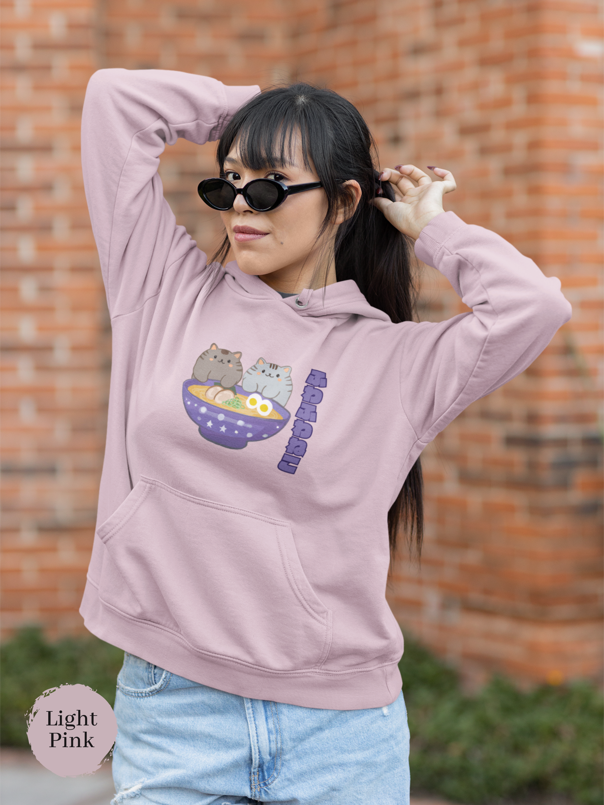 Ramen Hoodie - Noodle Loving Kitty Cats: A Foodie's Dream Asian-Inspired Pun Hoodie