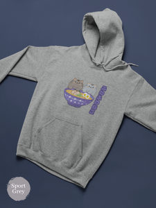 Ramen Hoodie - Noodle Loving Kitty Cats: A Foodie's Dream Asian-Inspired Pun Hoodie