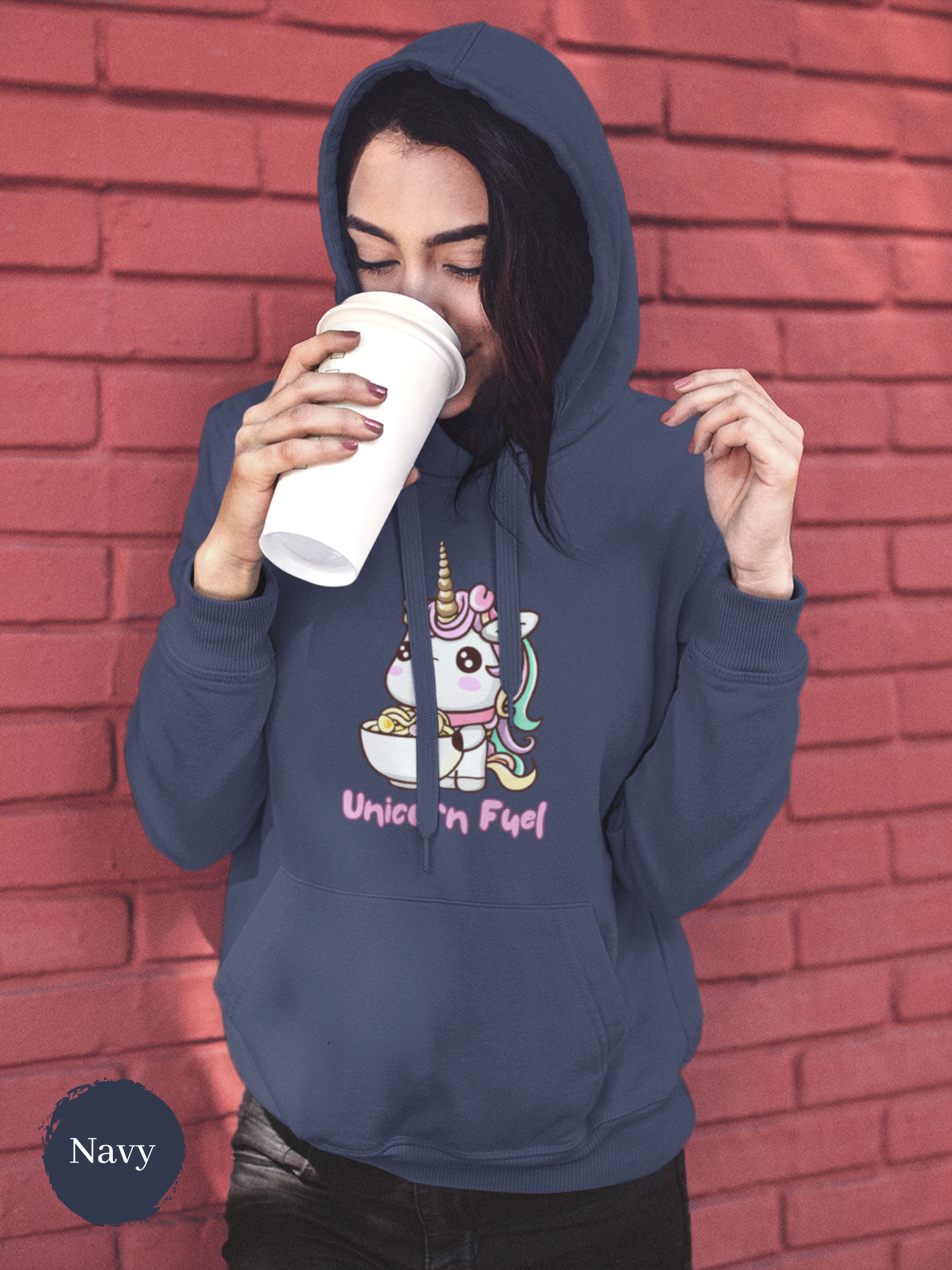 Ramen Hoodie: Unicorn Fuel Edition - Add Some Magic to Your Foodie Wardrobe with this Playful Ramen Art Hoodie