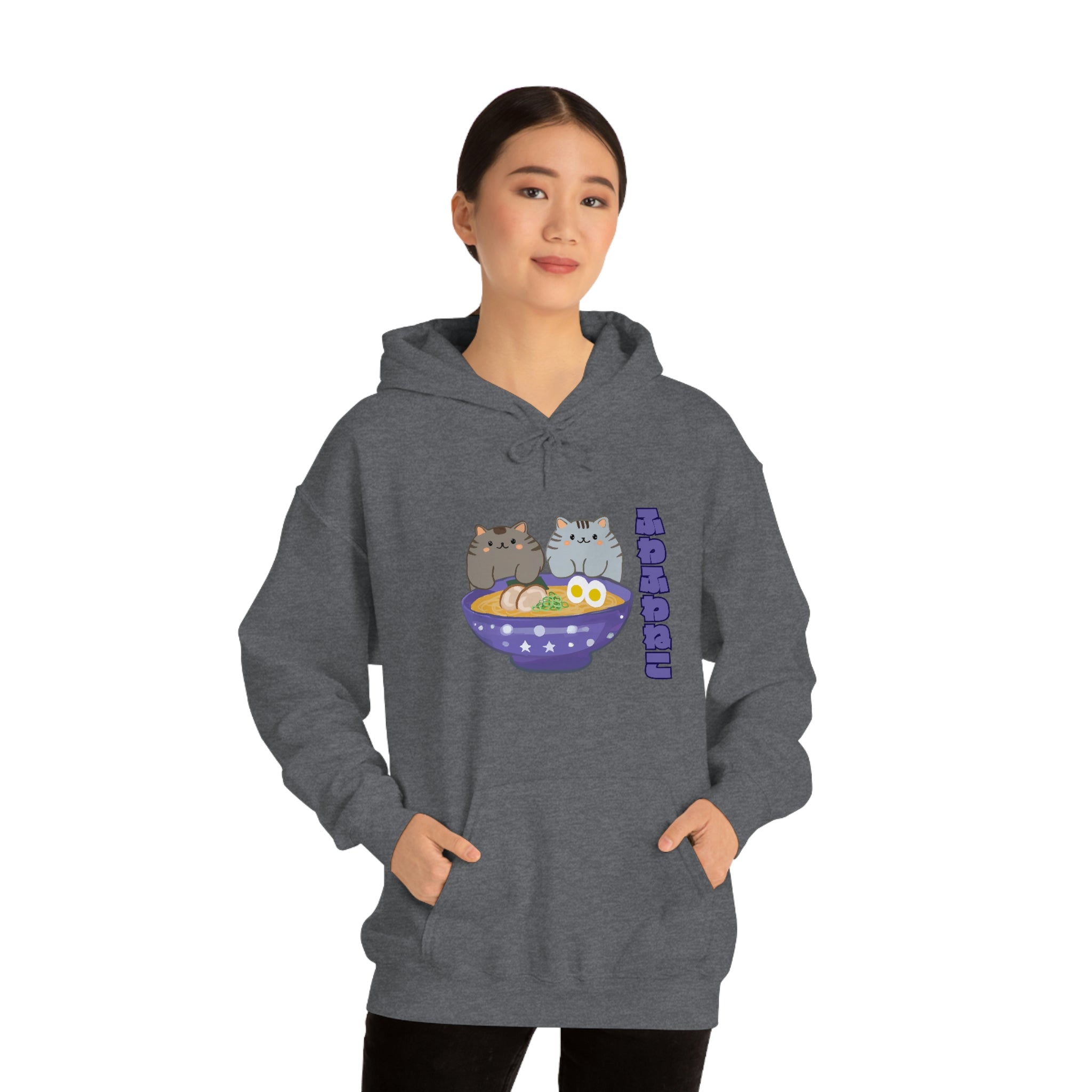 Ramen Hoodie - Noodle Loving Kitty Cats: A Foodie's Dream Asian-Inspired Pun Hoodie