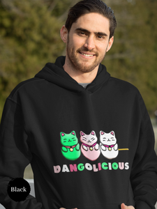 Dangolicious Sanshoku Dango Mochi Cat Delight Art Print: Perfect for Foodie Fans, Asian Food Lovers, and Pun Hoodie Enthusiasts