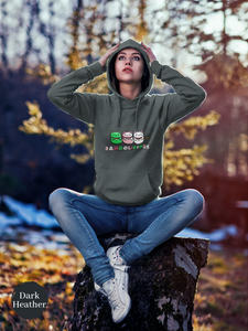 Dangolicious Sanshoku Dango Mochi Cat Delight Art Print: Perfect for Foodie Fans, Asian Food Lovers, and Pun Hoodie Enthusiasts