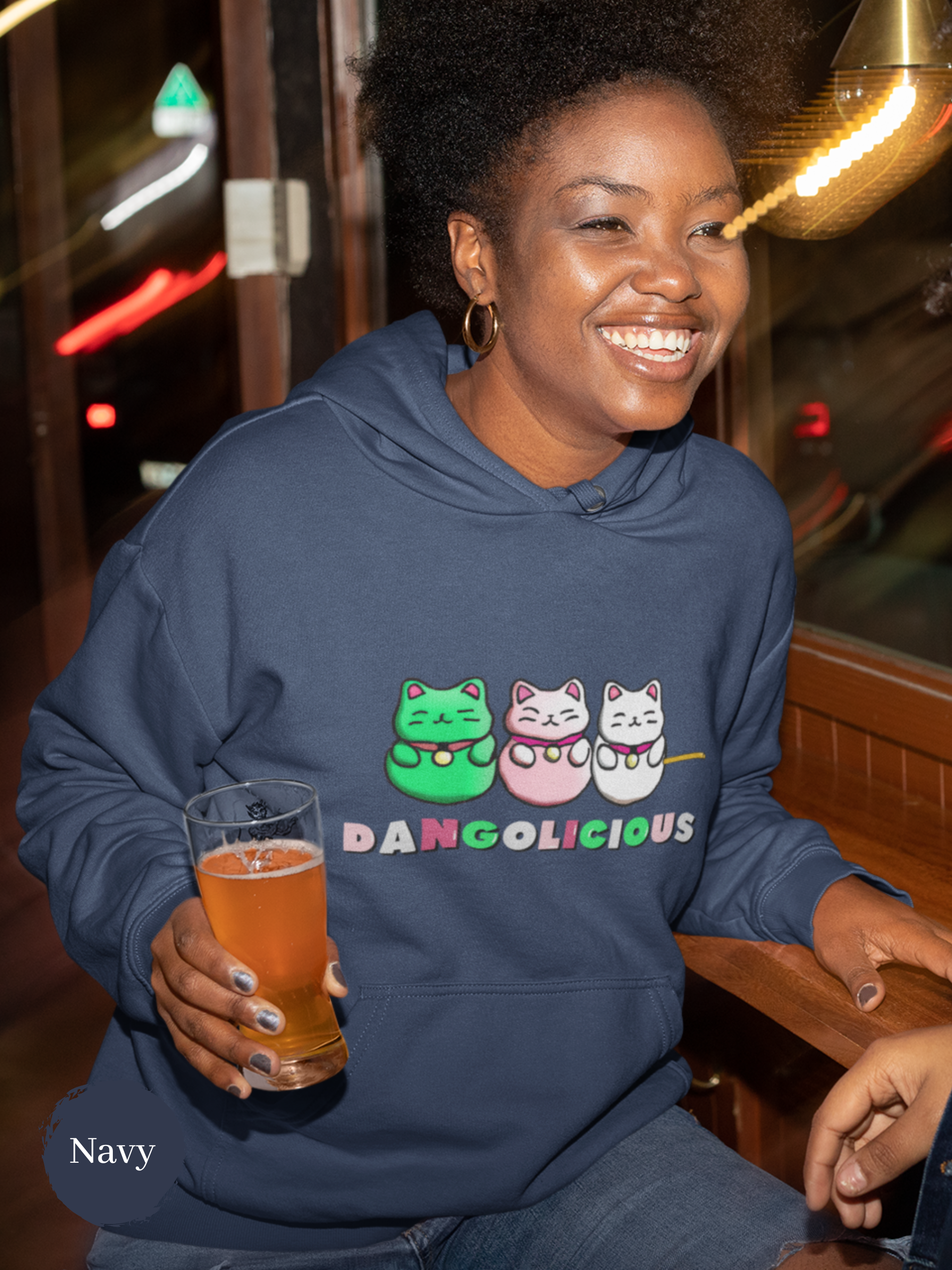 Dangolicious Sanshoku Dango Mochi Cat Delight Art Print: Perfect for Foodie Fans, Asian Food Lovers, and Pun Hoodie Enthusiasts