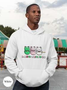 Dangolicious Sanshoku Dango Mochi Cat Delight Art Print: Perfect for Foodie Fans, Asian Food Lovers, and Pun Hoodie Enthusiasts