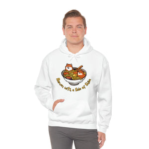 Shiba Inu Ramen Nights: Ramen Hoodie with Two Cute Pups