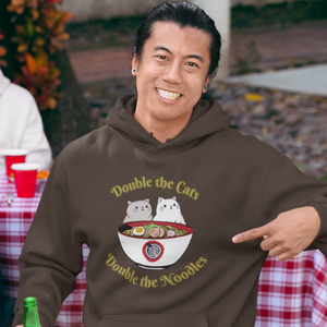 Ramen Hoodie: Double the Cats, Double the Noodles Cat Art - Perfect for Foodie Fans, Ramen Lovers, and Pun Hoodie Enthusiasts