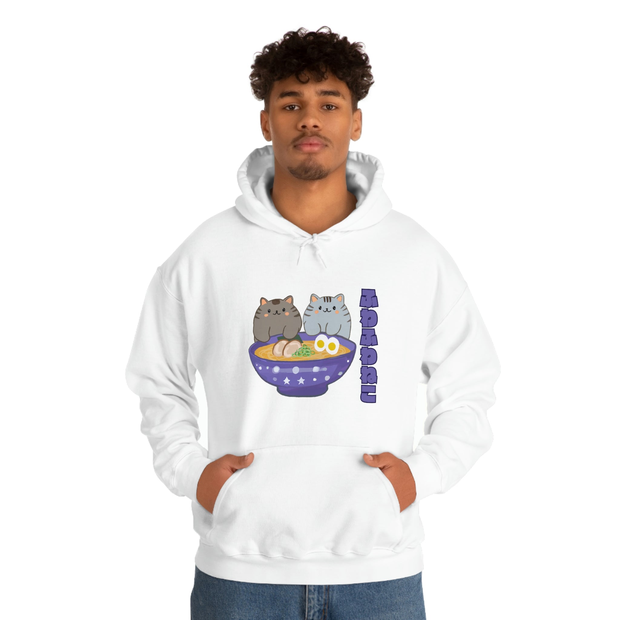 Ramen Hoodie - Noodle Loving Kitty Cats: A Foodie's Dream Asian-Inspired Pun Hoodie