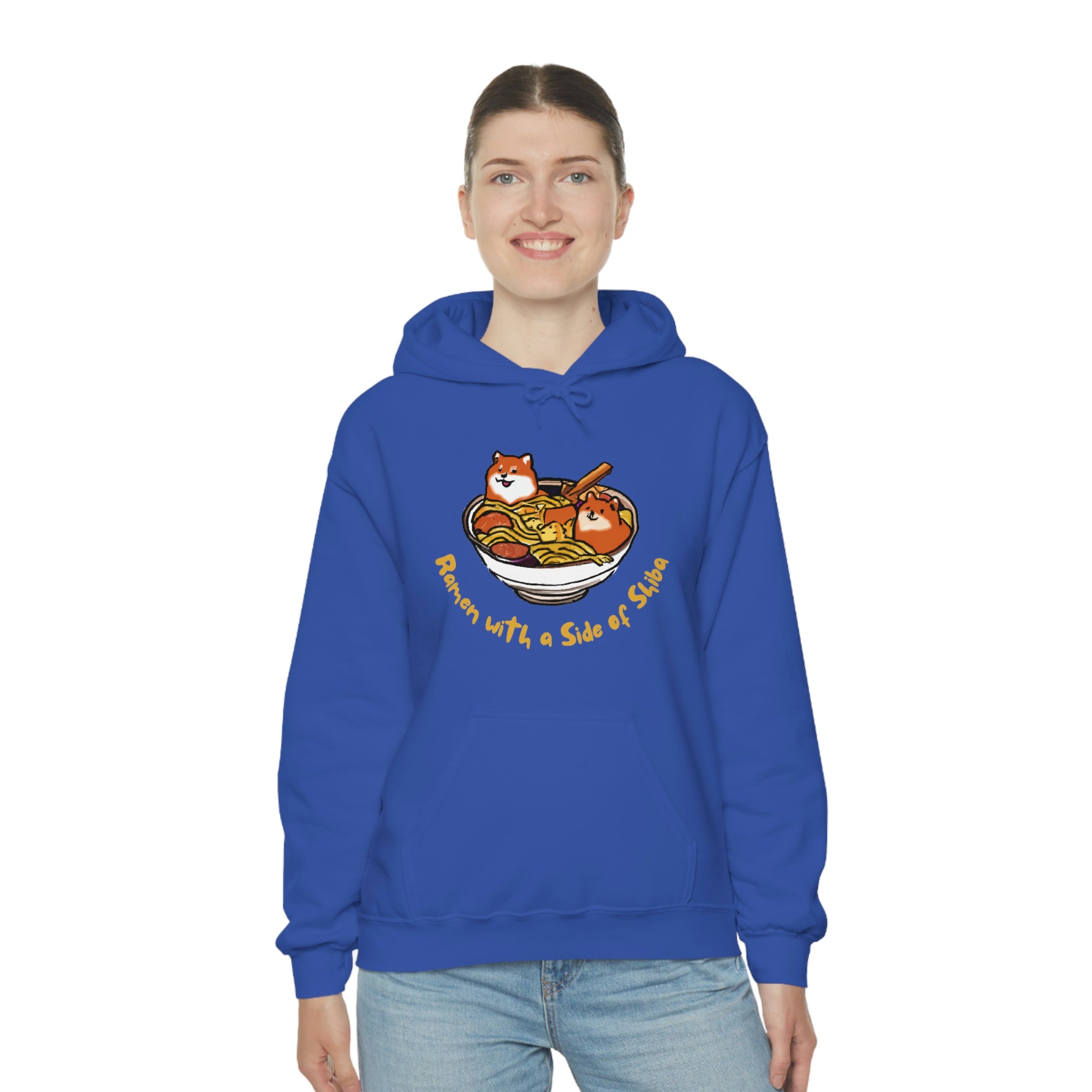 Shiba Inu Ramen Nights: Ramen Hoodie with Two Cute Pups