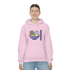 Ramen Hoodie - Noodle Loving Kitty Cats: A Foodie's Dream Asian-Inspired Pun Hoodie
