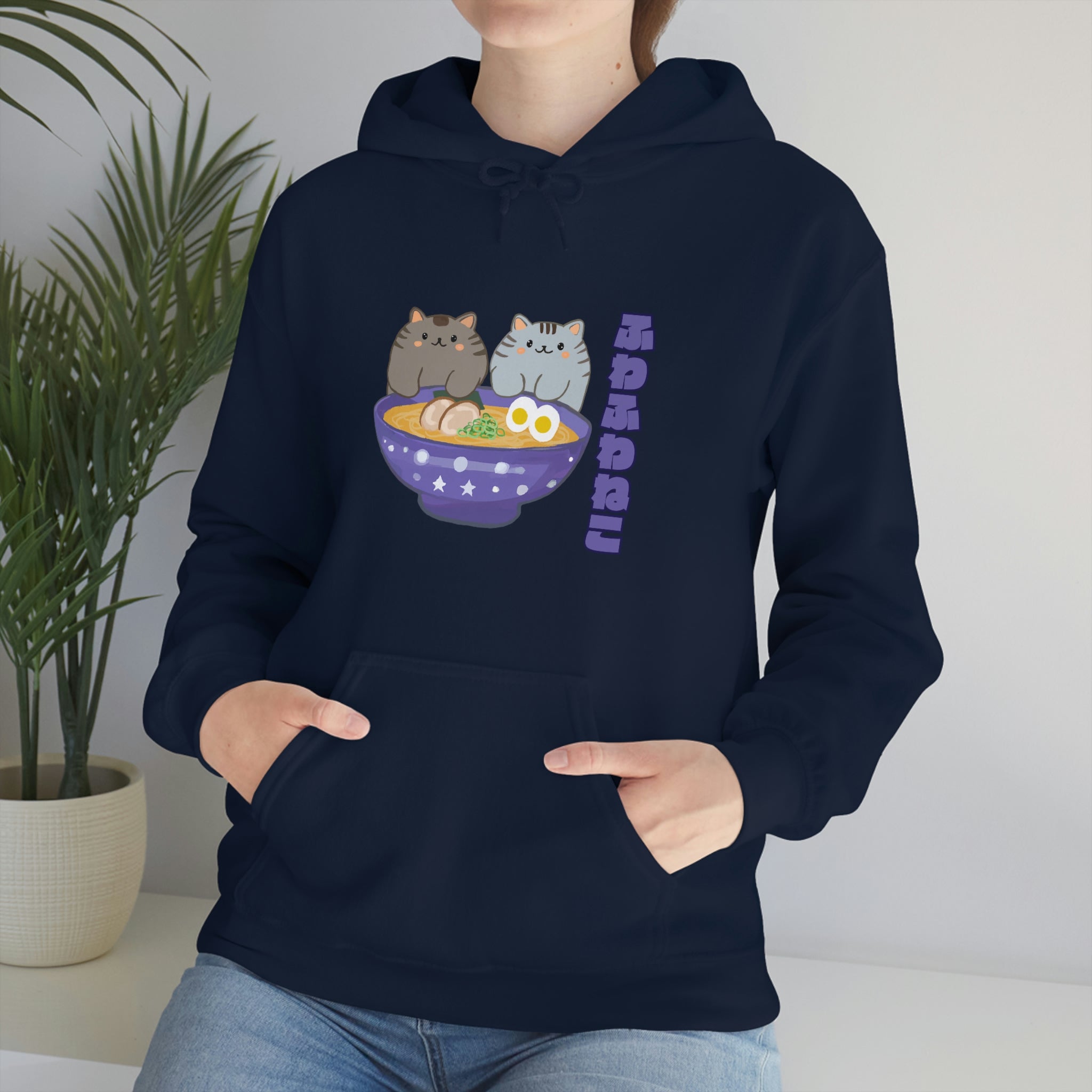 Ramen Hoodie - Noodle Loving Kitty Cats: A Foodie's Dream Asian-Inspired Pun Hoodie
