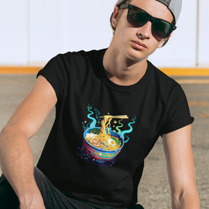 Ramen Galaxy T-Shirt: Japanese Foodie Shirt with Ramen Bowl and Space Art