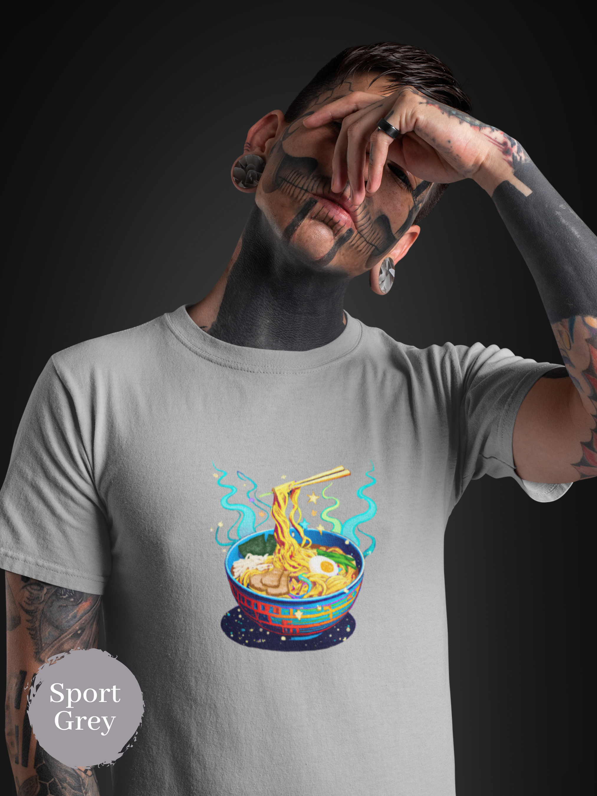 Ramen Galaxy T-Shirt: Japanese Foodie Shirt with Ramen Bowl and Space Art