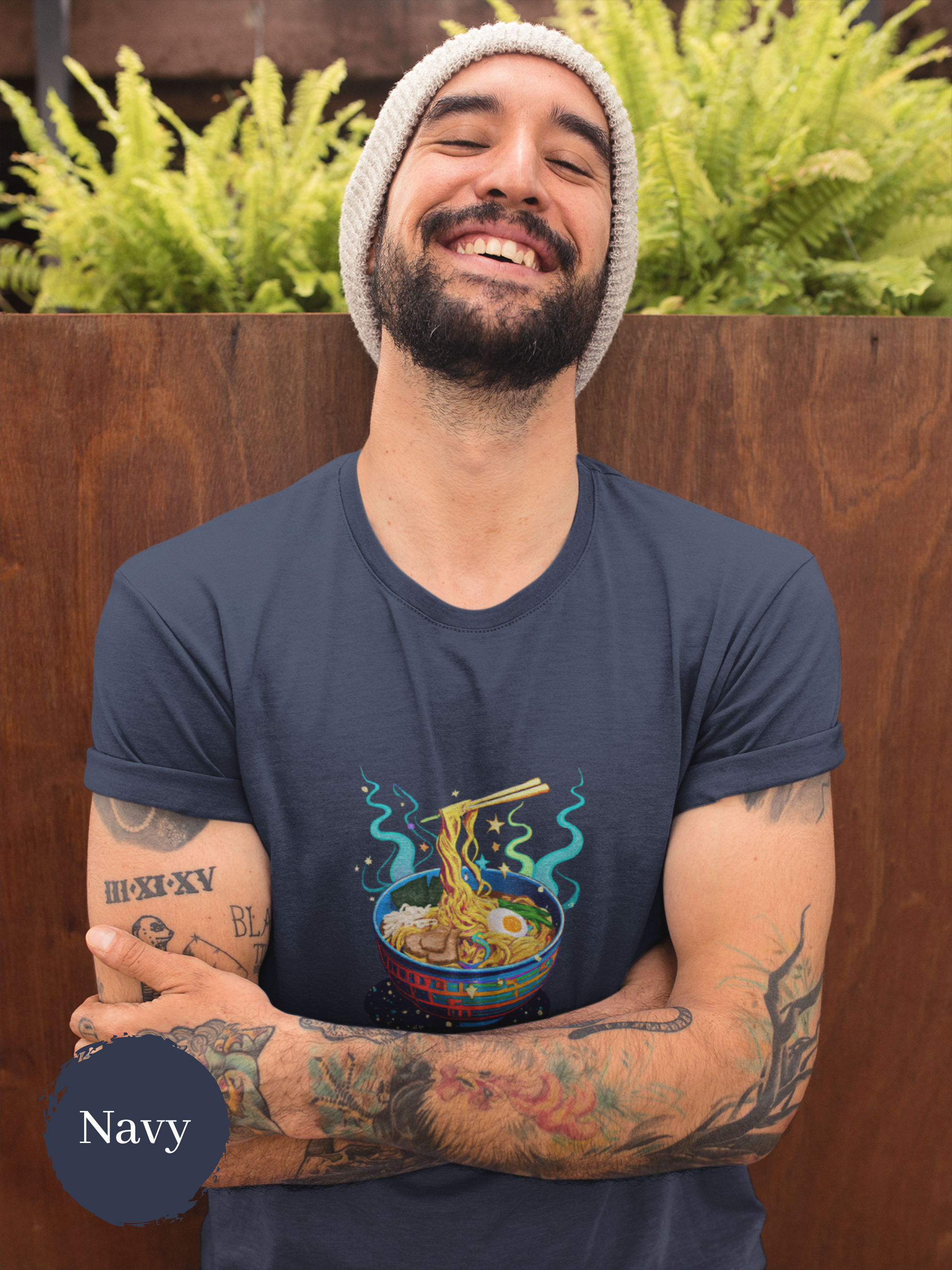 Ramen Galaxy T-Shirt: Japanese Foodie Shirt with Ramen Bowl and Space Art