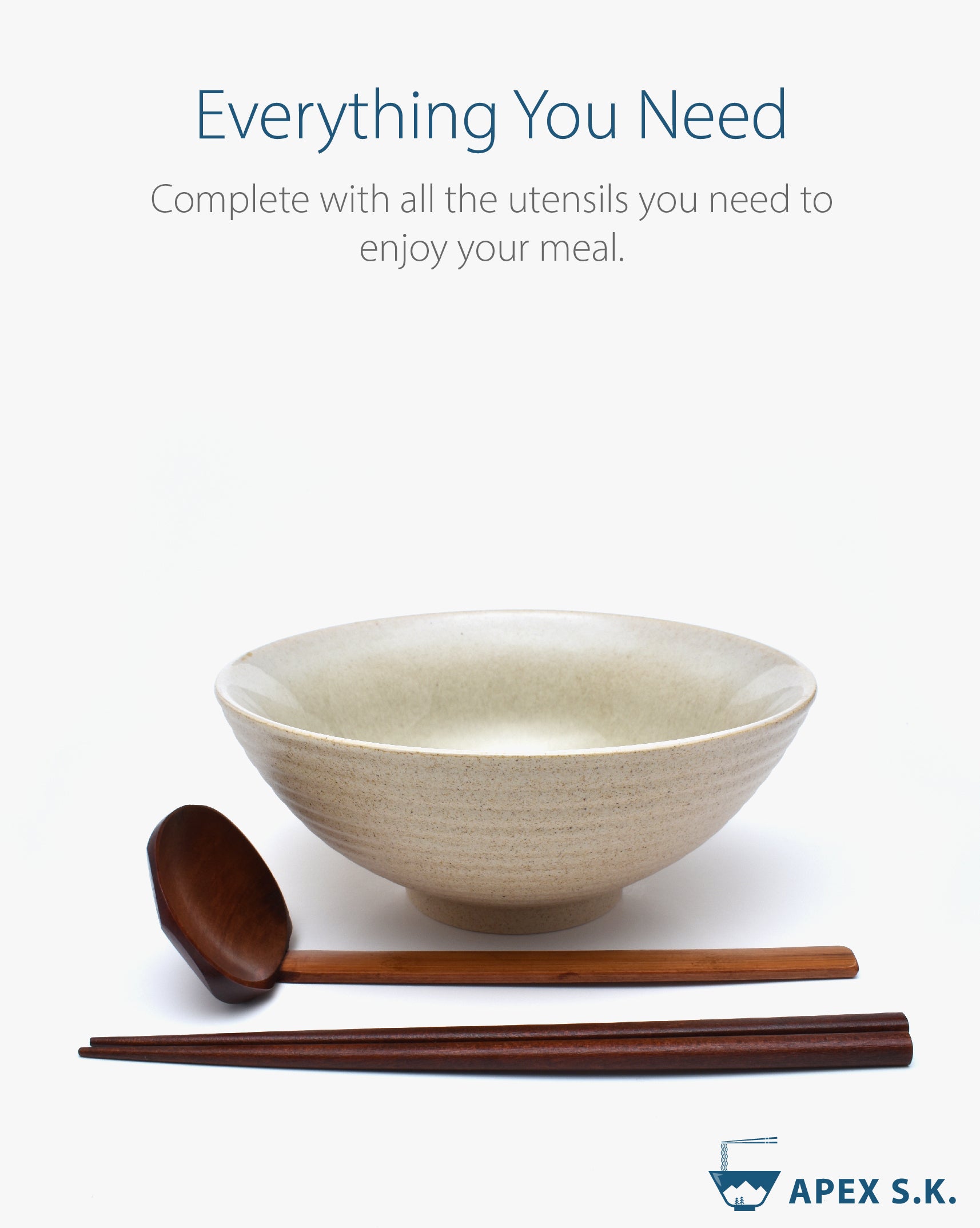 Ceramic 7.9" Japanese Ramen Bowls (Gradient Beige)