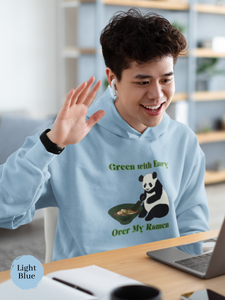 Ramen Hoodie: Green with Envy Over My Ramen Panda Sweatshirt - Foodie and Pun Hoodie with Ramen Art