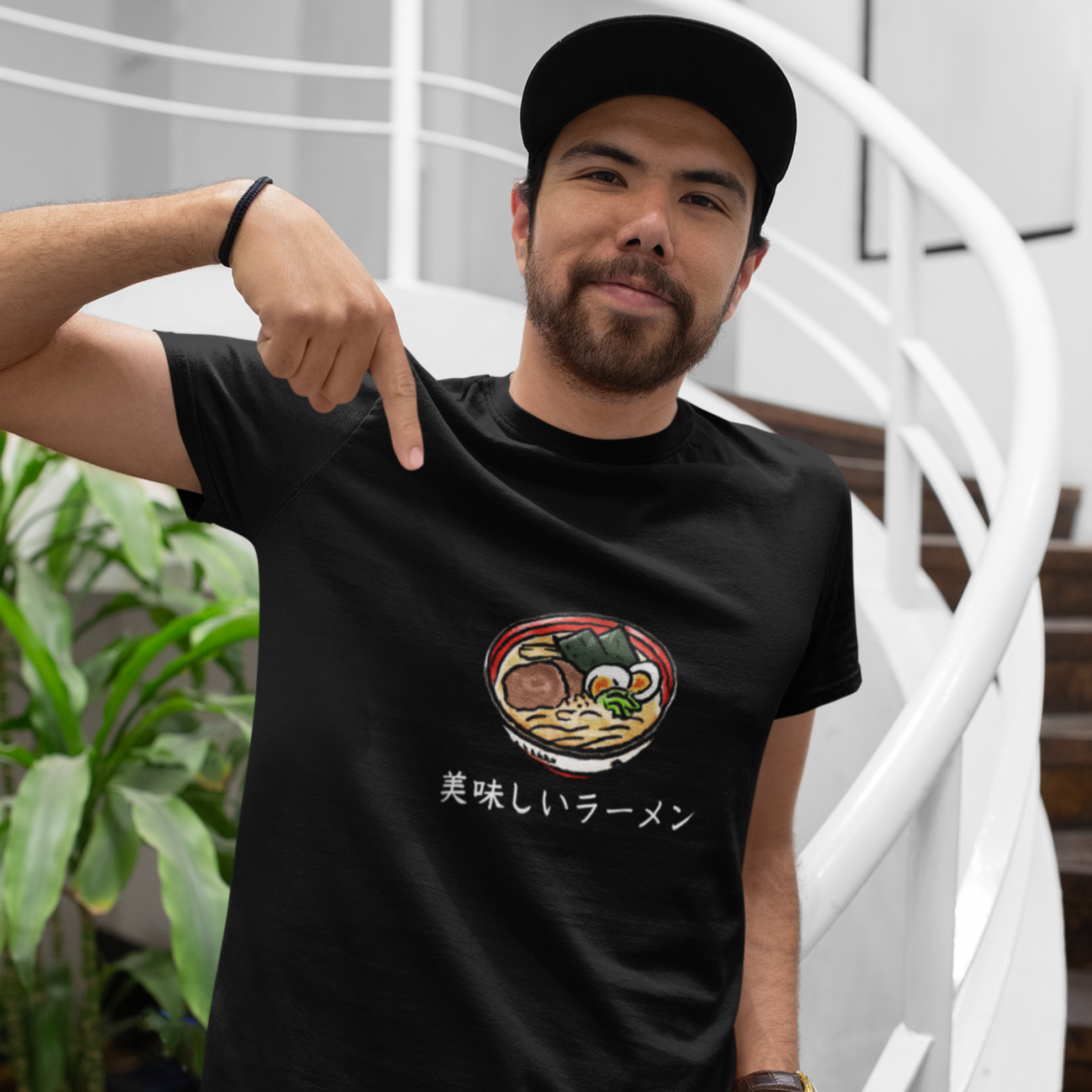 Ramen T-shirt with Delicious Ramen Bowl Illustration - Japanese Foodie Shirt and Art Print