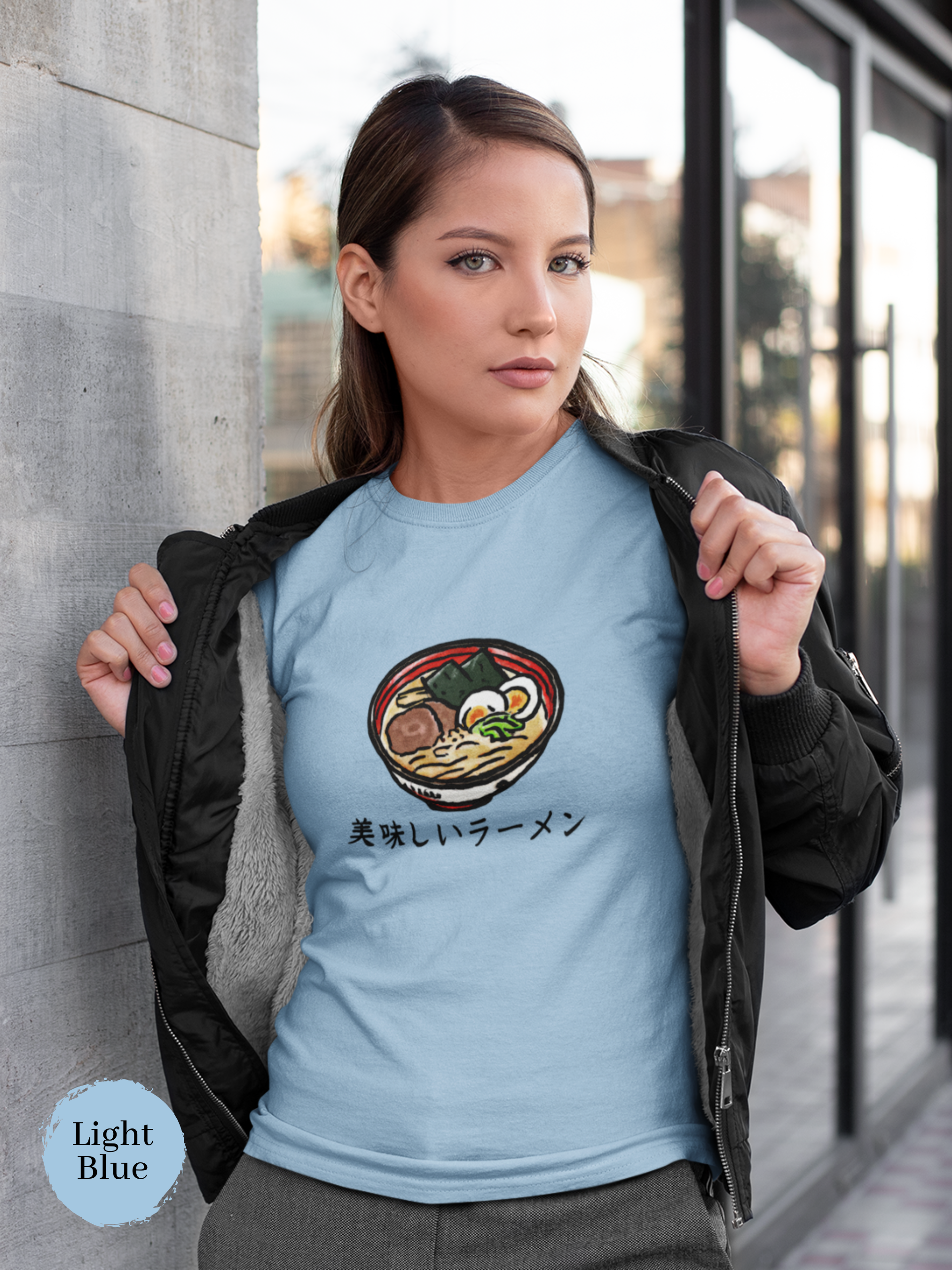 Ramen T-shirt with Delicious Ramen Bowl Illustration - Japanese Foodie Shirt and Art Print