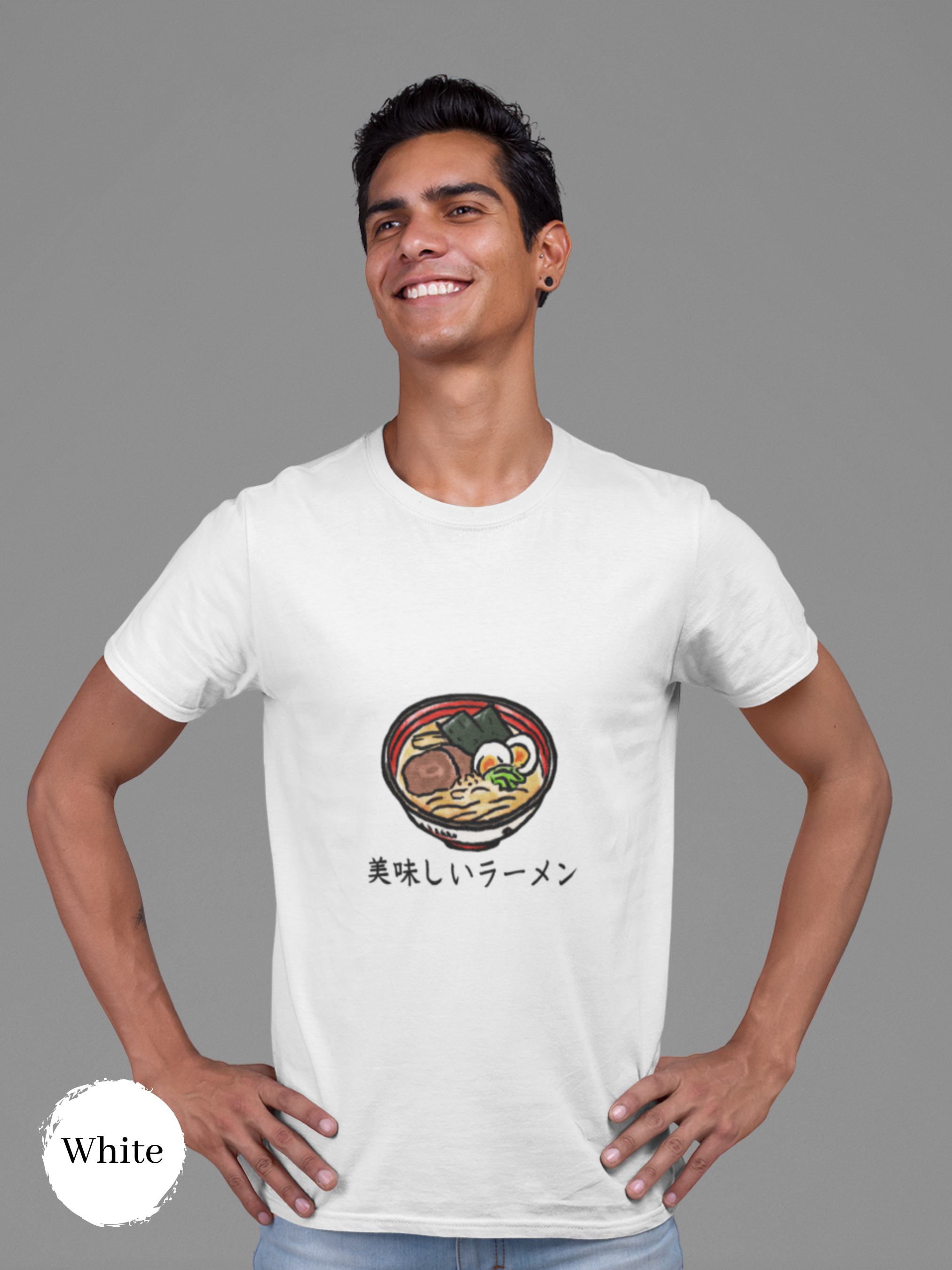 Ramen T-shirt with Delicious Ramen Bowl Illustration - Japanese Foodie Shirt and Art Print